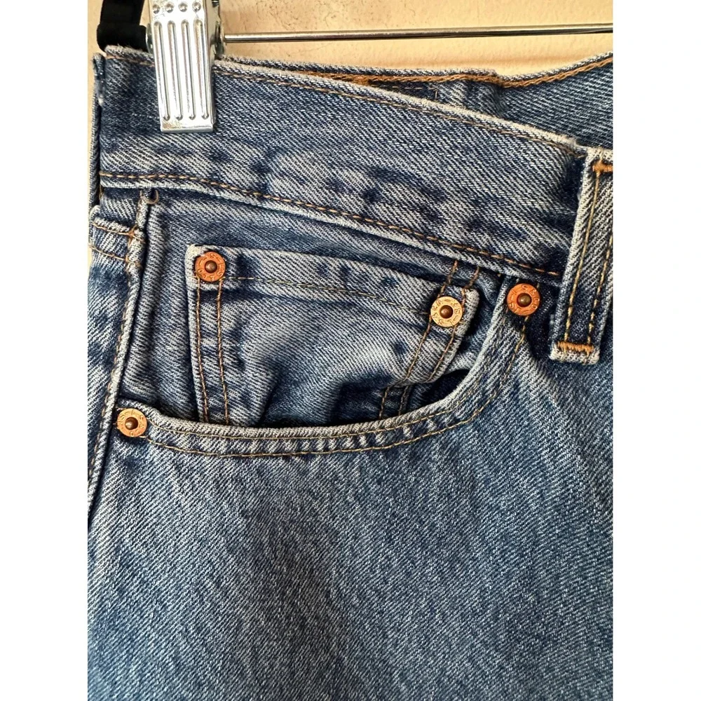 Levis 501 Original Fit Mens Blue Jeans Medium Wash Straight Leg Denim 36x32